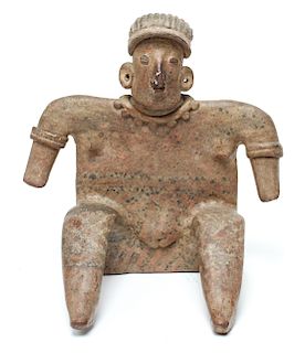 Pre-Columbian Colima Seated Figure Terracotta
