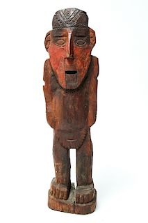 Pre-Columbian Chancay Peru Wood Shaman Figure