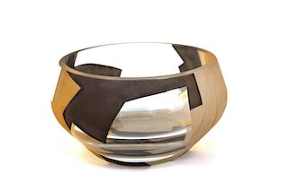 Rebecca Odom Art Glass Vase w Geometric Motif