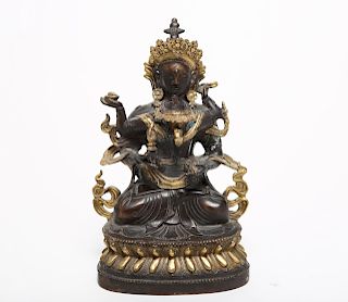 Tibetan Erotic Bronze Vajrasattva in Yab Yum