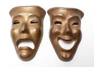 Brass Comedy & Tragedy Theatre Face Mask, 2