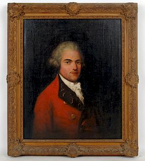 ANTIQUE OIL ON CANVAS PAINTING OF GENTLEMAN