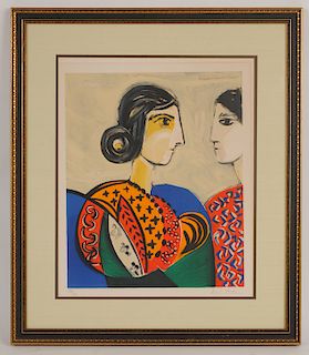 MODERNIST PRINT OF TWO WOMEN EDITION 194/195