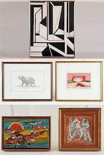 TOM GAUGHAN COLLECTION OF 5 WORKS OF ART