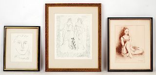 3 COLLECTORS GUILD ETCHINGS PICASSO SOYER BRAQUE