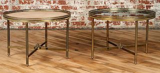 PAIR NEOCLASSICAL STYLE BRONZE END TABLES C.1950