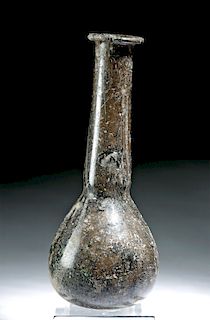Tall Roman Near-Opaque Glass Flask