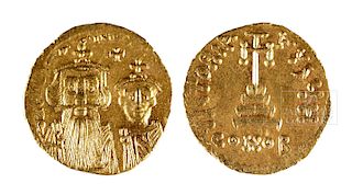 Byzantine Gold AU Solidus Constans II Coin - 4.5 grams