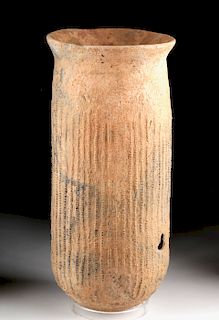 Tall African Bura Asinda-Sikka Terracotta Funerary Urn