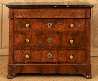 19TH C. FRENCH MAHOGANY LOUIS PHILIPPE COMMODE