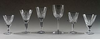 32PC. WATERFORD CRYSTAL STEMWARE IN FOUR PATTERNS