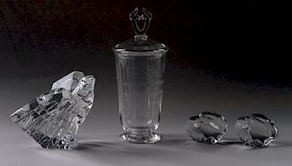 4PC. COLLECTION OF STEUBEN CRYSTAL ARTICLES