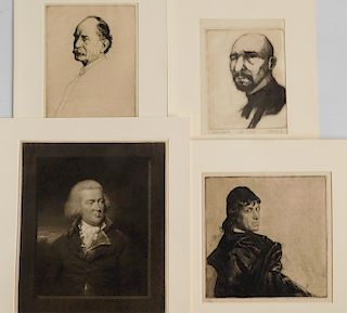 4 European prints- Green, Mitchell, Schmutzer and