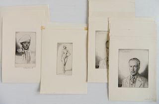 25 Gerald Brockhurst etchings