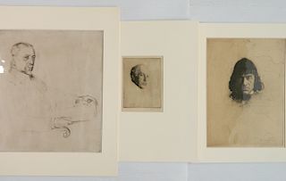 Ferdinand Schmutzer 3 etchings