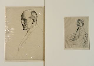 William Strang 2 etchings