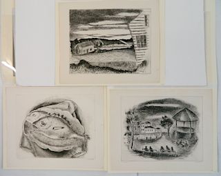 3 George Constant drypoints