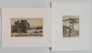 2 Luigi Lucioni etchings