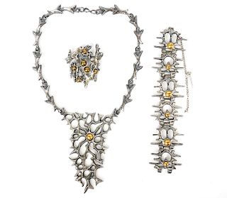 Robert Larin Necklace, Bracelet, Pin