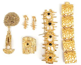 5 Pcs. Gold Tone Robert Larin Jewelry