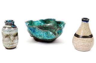 3 Miniature Pieces Kjeld & Erica Deichmann Pottery