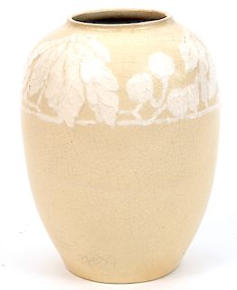 Alice Hagen Pottery Vase Foliage Design