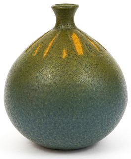 Quebec Pottery Rose Truchnovsky Modernist Vase