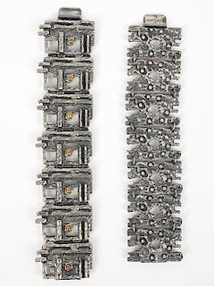 Two Robert Larin Brutalist Bracelets