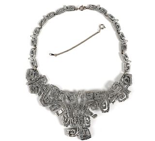 Guy Vidal Vintage Modernist Pewter Necklace
