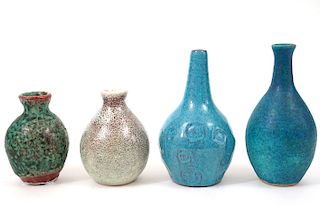 4 Ceramic Vases by Ernst & Alma Lorenzen
