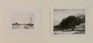 2 Chauncey F. Ryder etchings