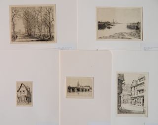5 Herman Webster etchings