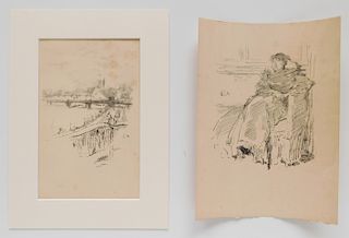 James A. M. Whistler 2 lithographs
