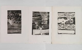 3 Gilbert Cowley etchings