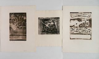 3 Gilbert Cowley etchings