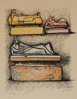Henry Moore lithograph