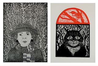 2 Phyllis Sloane prints