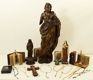 MISC. LOT OF RELIGIOUS RELATED ITEMS