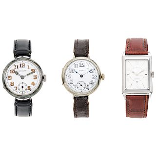 LECOULTRE, PATRIA W CO. and brandless wristwatches.