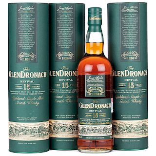 The GlenDronach. Revival 15 años. Single Malt. Scotch Whisky. Piezas: 4.