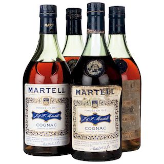 Martell. V.S. Cognac. France. Piezas: 4. Etiquetas sucias. De los 60's.