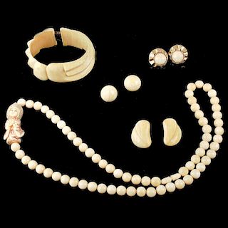 Vintage Ivory Jewelry Collection