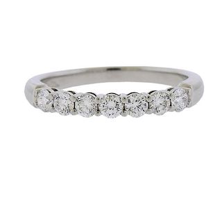 Tiffany &amp; Co Embrace Platinum Diamond Band Ring 