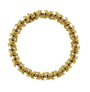 Tiffany &amp; Co Classic X 18k Gold Bracelet 