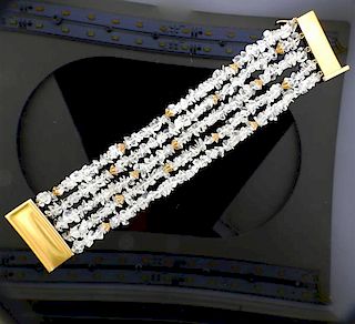 Antonio Bernardo 18k Gold Crystal Bracelet 