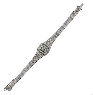 Art Deco Platinum 7.00ctw Diamond Bracelet 