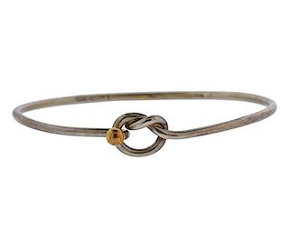 Tiffany &amp; Co 18k Gold Silver Knot Bracelet 