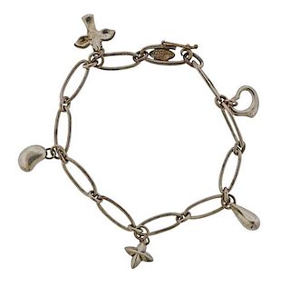 Tiffany &amp; Co Peretti Charm Silver Bracelet 