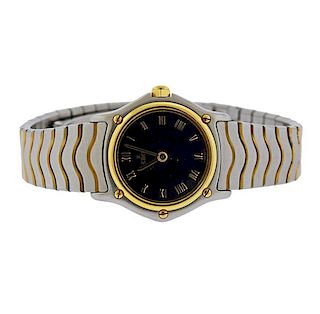Ebel Wave  18k Gold Steel Watch 