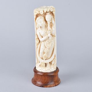 19th C. Indian Carved Ivory Group